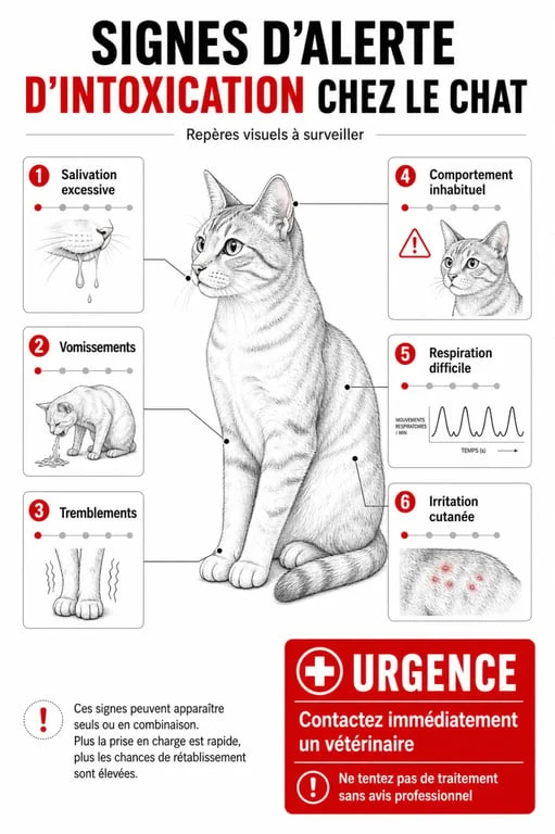Signes d’intoxication aux huiles essentielles chat et conduite à tenir