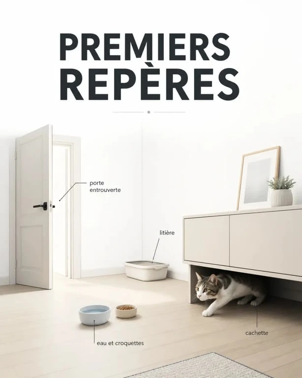 Emmener son chat dans une autre maison : arrivée progressive dans une pièce calme avec ses repères