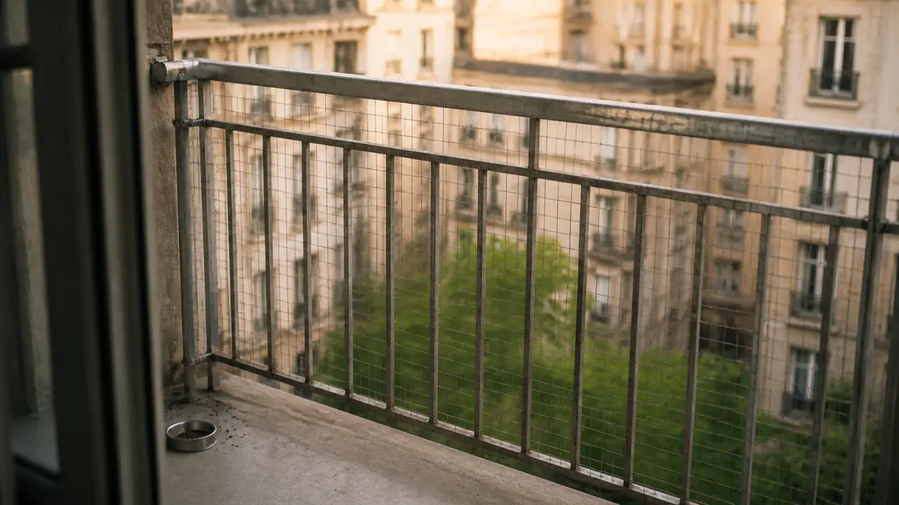 Filet pour chat balcon sans perçage sur garde-corps