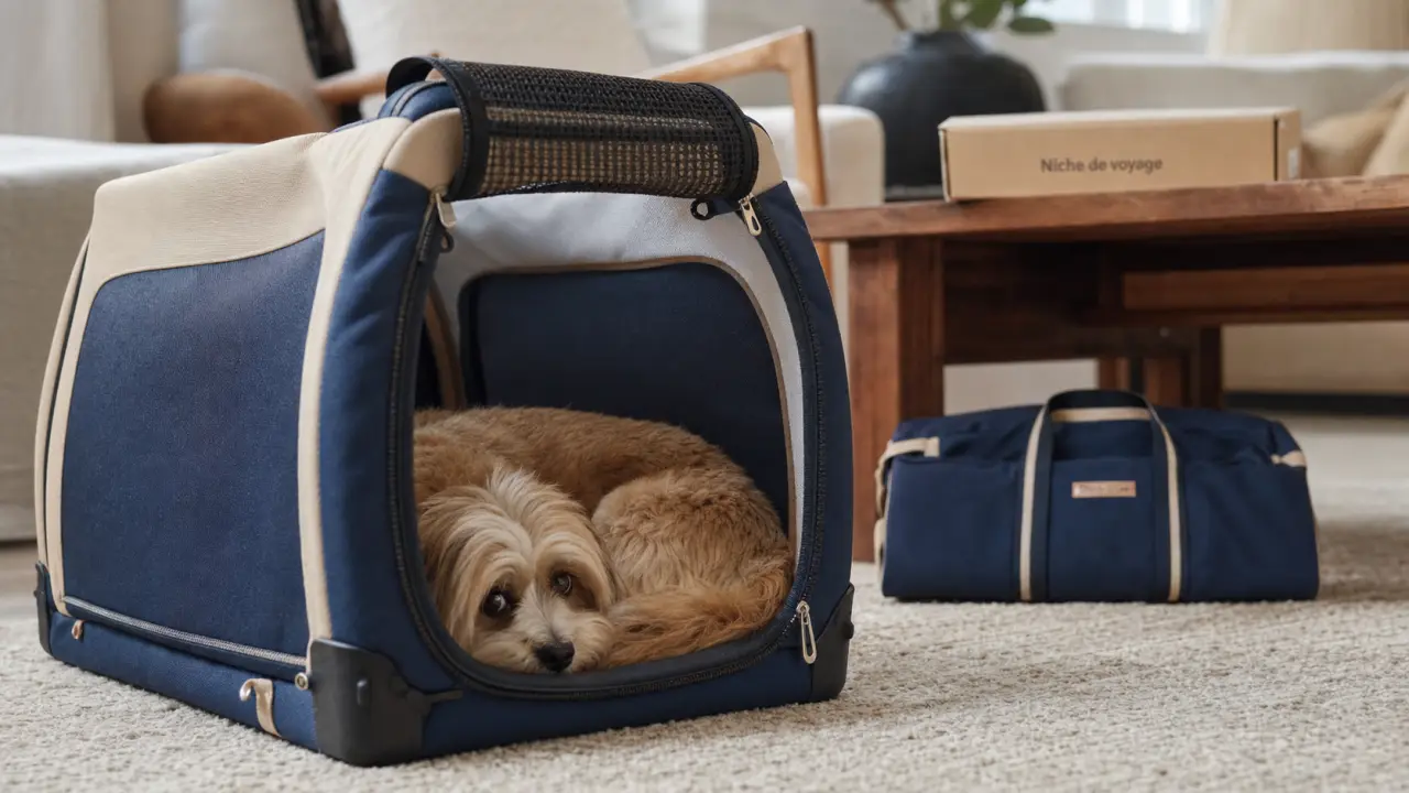 Niche pliable chien ouverte en tissu Oxford, petit chien à l’intérieur