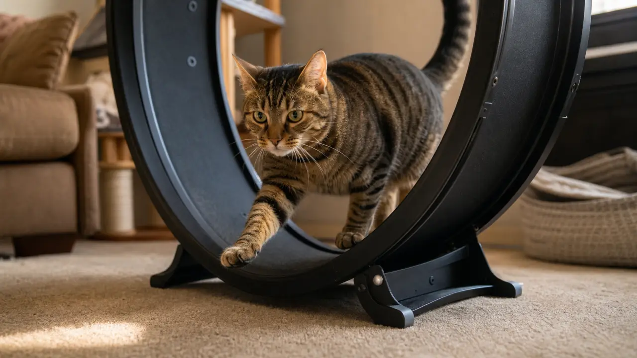 Roue d exercice pour chat stable et silencieuse en intérieur