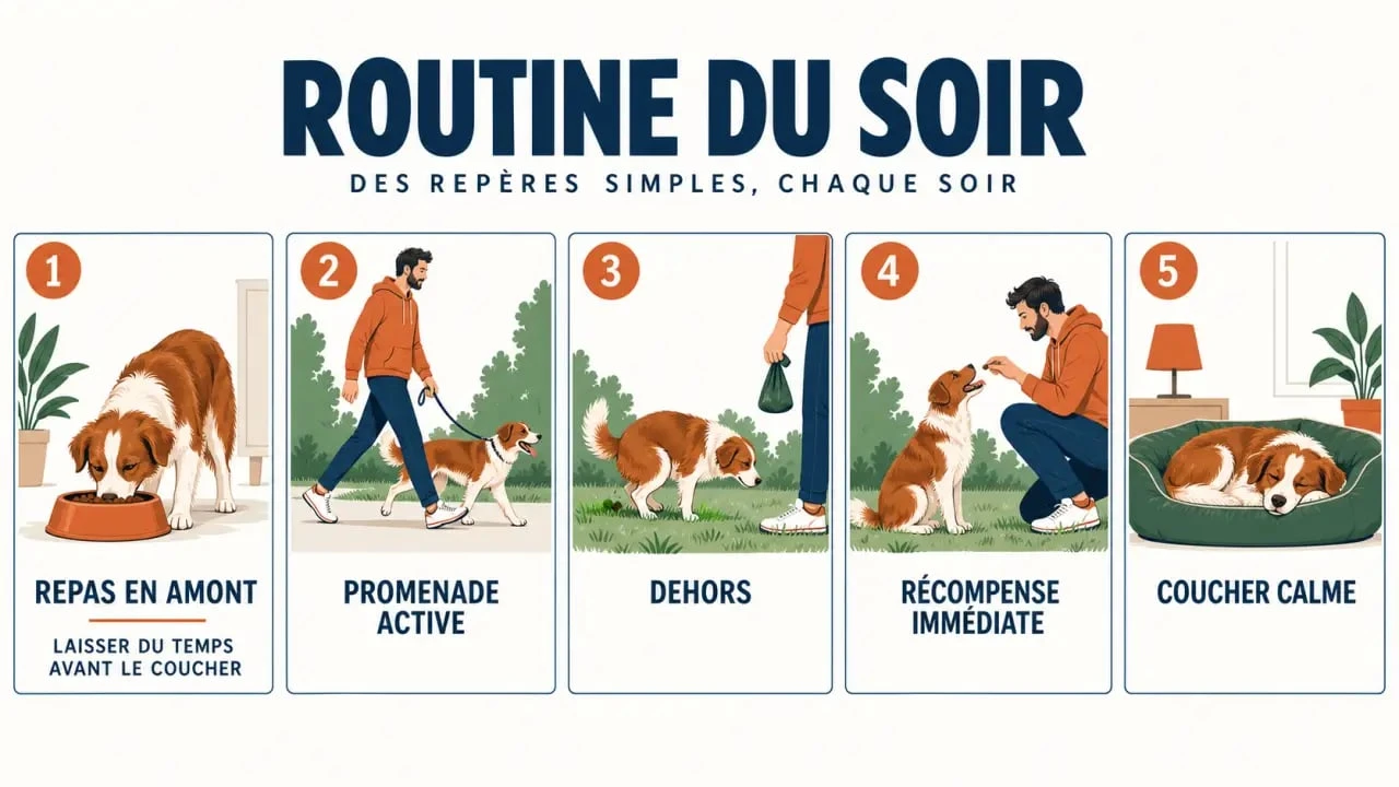 Routine du soir pour éviter que mon chien refait caca dans la maison la nuit