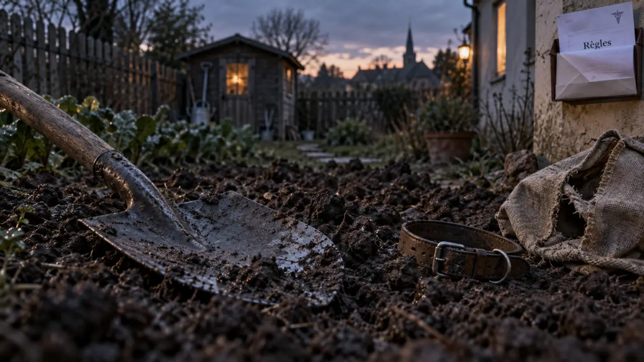 Enterrer son chien dans son jardin : pelle et collier, règle des 40 kg