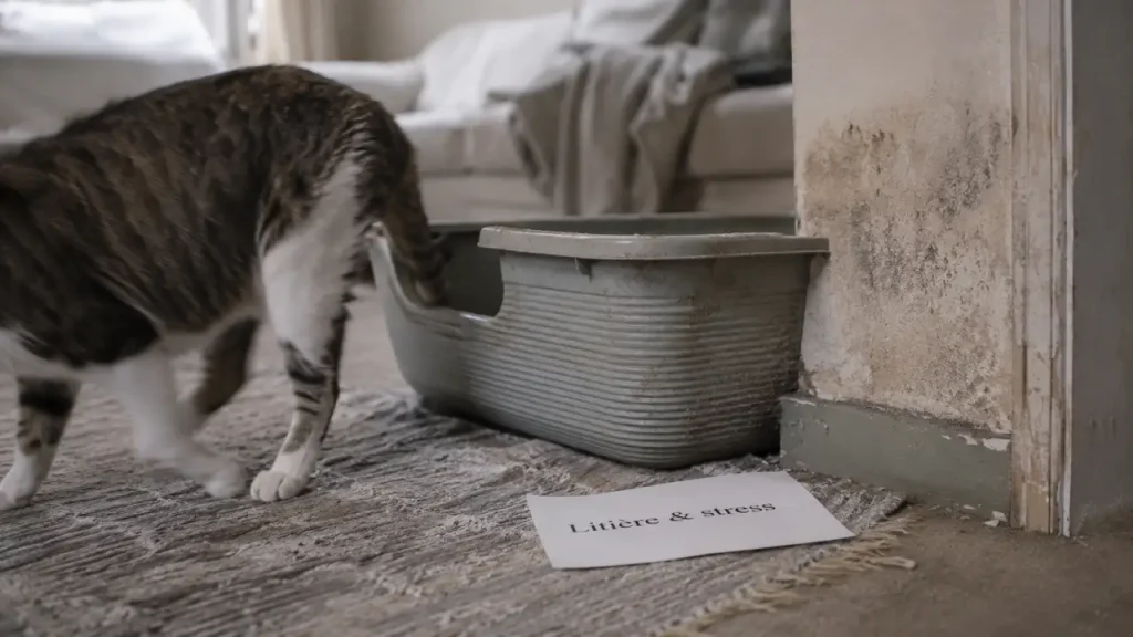 Mon chat pisse partout dans la maison : litière, stress, solutions