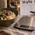 Repas maison pour chien quantité : balance et portions selon poids
