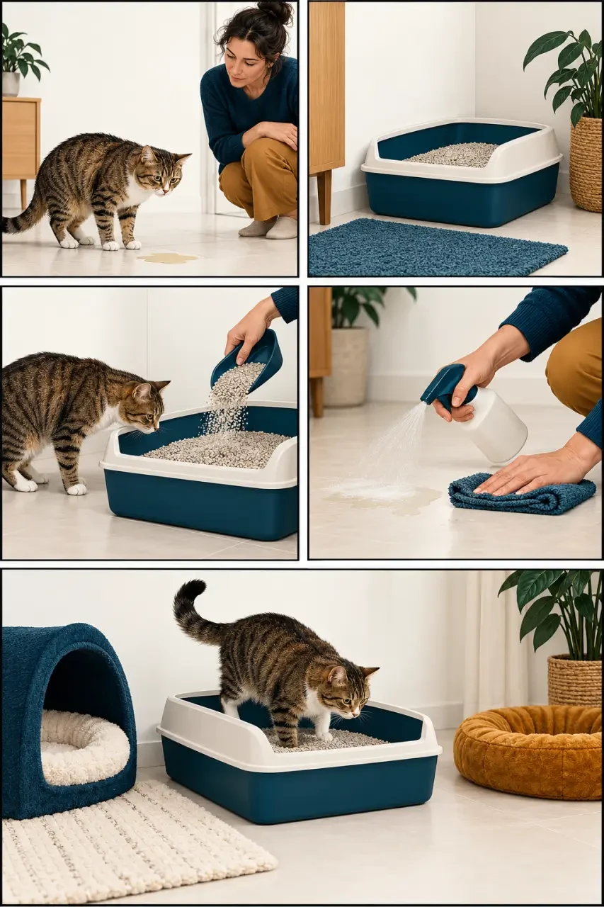 Comment faire pour que mon chat retourne dans sa litière : étapes pour aménager un bac adapté